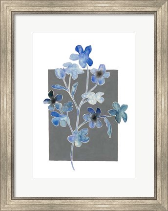 Framed Blue Bouquet II Print