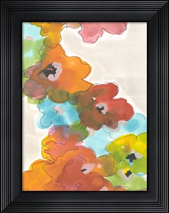 Framed Floral Cascade II Print