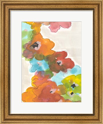 Framed Floral Cascade II Print