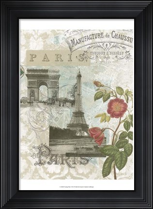 Framed Visiting Paris Print