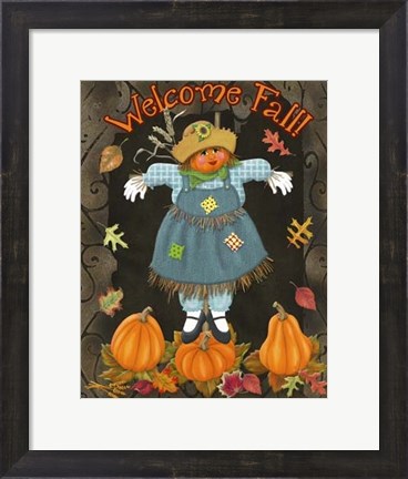 Framed Fall Scarecrow II Print