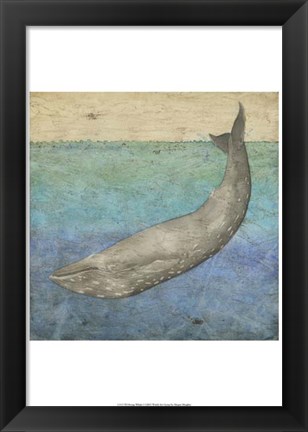 Framed Diving Whale I Print