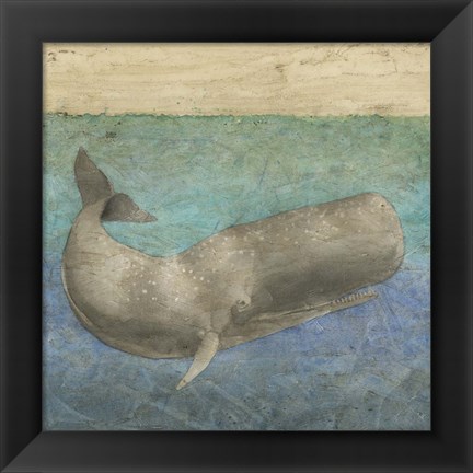 Framed Diving Whale II Print