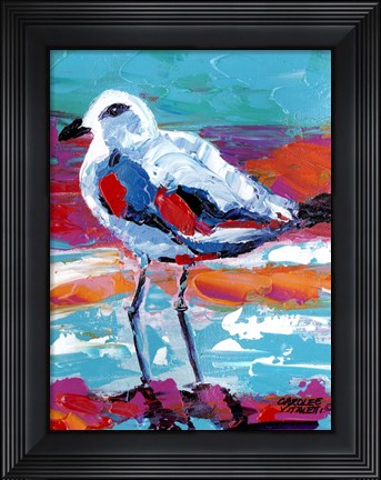Framed Seaside Birds I Print