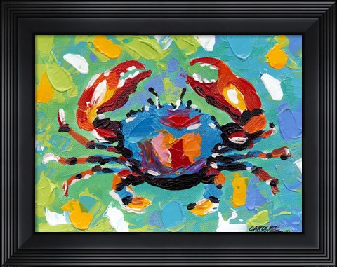 Framed Seaside Crab I Print