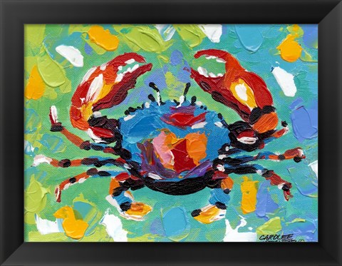 Framed Seaside Crab I Print