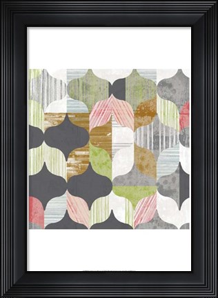 Framed Arabesque Shapes I Print