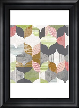 Framed Arabesque Shapes II Print