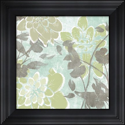 Framed Dahlias &amp; Petals I Print