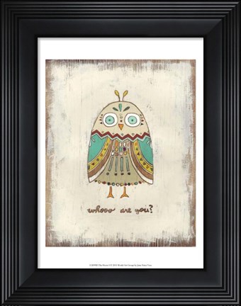 Framed Hoots I Print