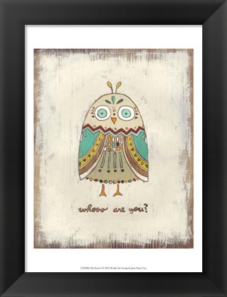 Framed Hoots I Print