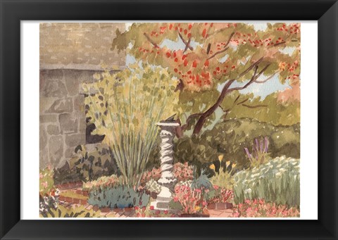 Framed Watercolor Garden I Print