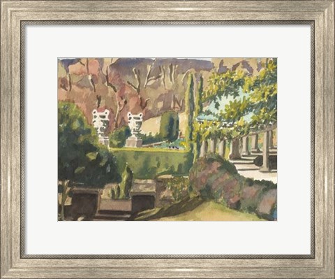 Framed Watercolor Garden II Print