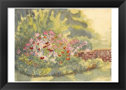 Framed Watercolor Garden V Print