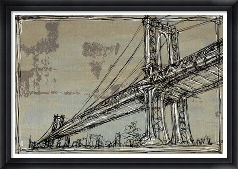 Framed Kinetic City Sketch II Print