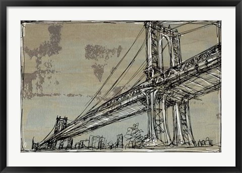 Framed Kinetic City Sketch II Print