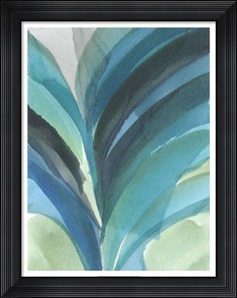 Framed Big Blue Leaf II Print