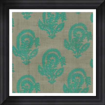 Framed Paradise Paisley I Print