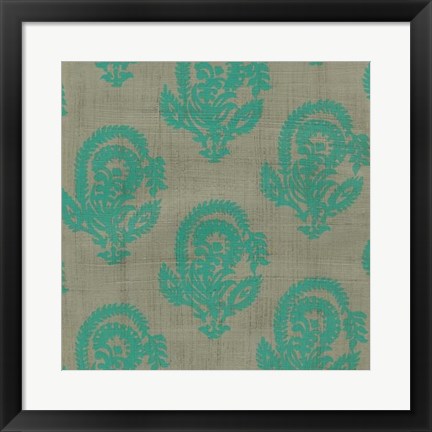 Framed Paradise Paisley I Print