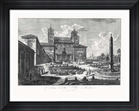 Framed Veduta della Villa Medici Print