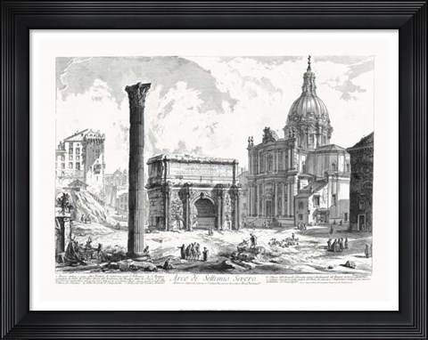 Framed Arco de Settimo Severo Print