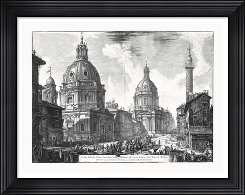 Framed Veduta della du Chiese della Madonna Print