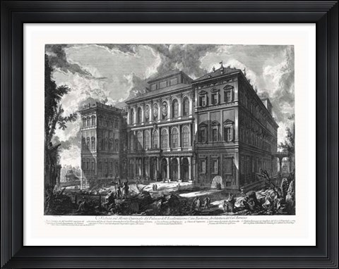 Framed Veduta sul Monte Quirinale Print