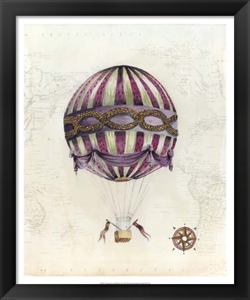 Framed Vintage Hot Air Balloons I Print