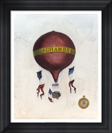 Framed Vintage Hot Air Balloons III Print