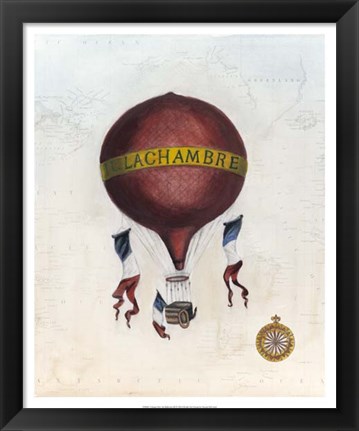 Framed Vintage Hot Air Balloons III Print