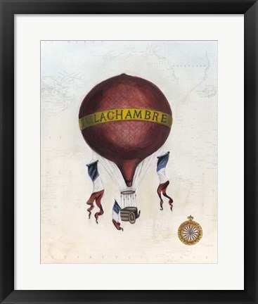 Framed Vintage Hot Air Balloons III Print