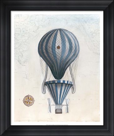 Framed Vintage Hot Air Balloons IV Print