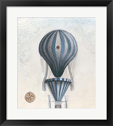 Framed Vintage Hot Air Balloons IV Print