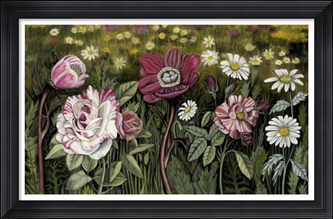 Framed Vintage Garden I Print