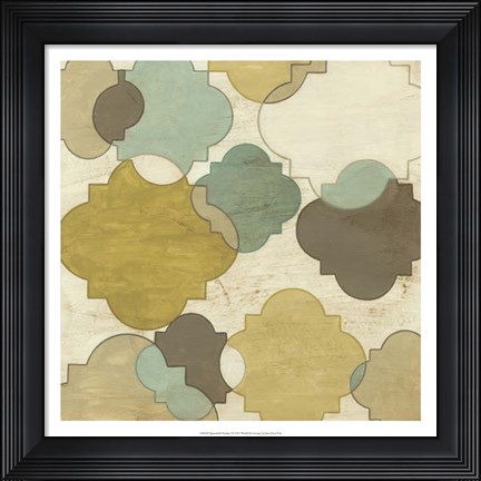 Framed Quatrefoil Overlay I Print