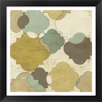 Framed Quatrefoil Overlay I Print