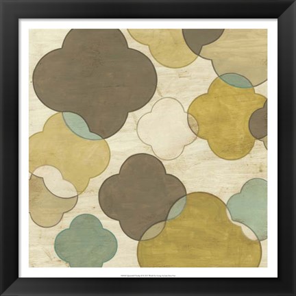 Framed Quatrefoil Overlay II Print