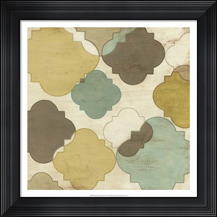 Framed Quatrefoil Overlay IV Print