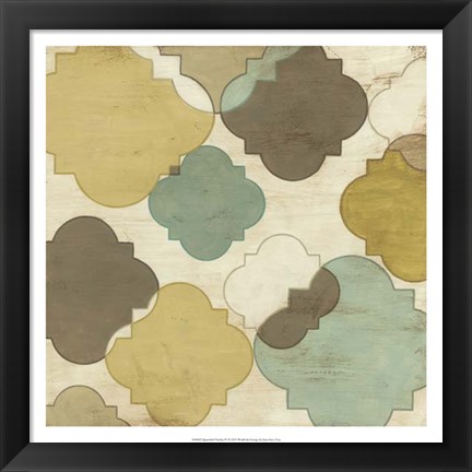 Framed Quatrefoil Overlay IV Print