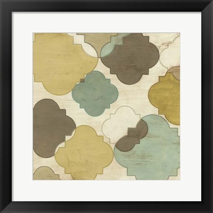 Framed Quatrefoil Overlay IV Print