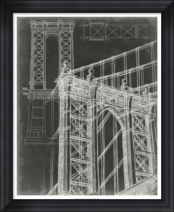 Framed Iconic Blueprint I Print