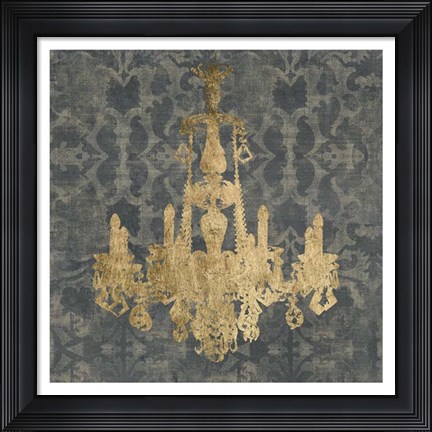 Framed Gilt Chandelier II Print