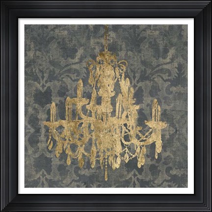 Framed Gilt Chandelier III Print