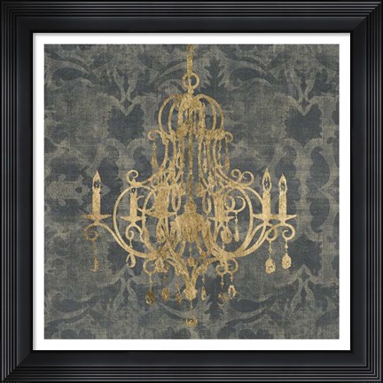 Framed Gilt Chandelier IV Print