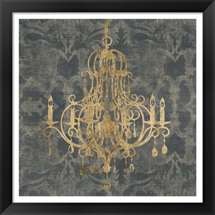 Framed Gilt Chandelier IV Print