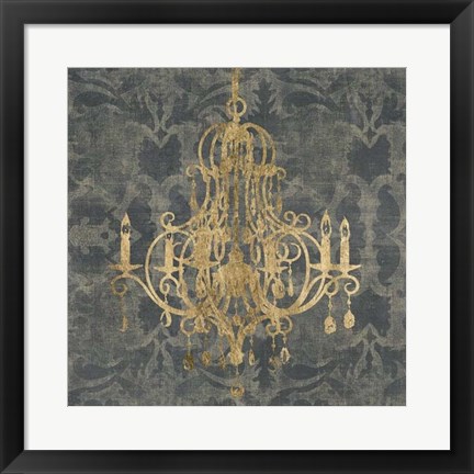 Framed Gilt Chandelier IV Print