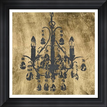 Framed Gilt Chandelier V Print