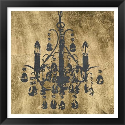 Framed Gilt Chandelier V Print