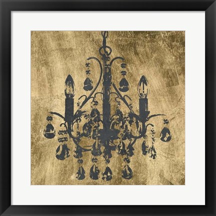 Framed Gilt Chandelier V Print