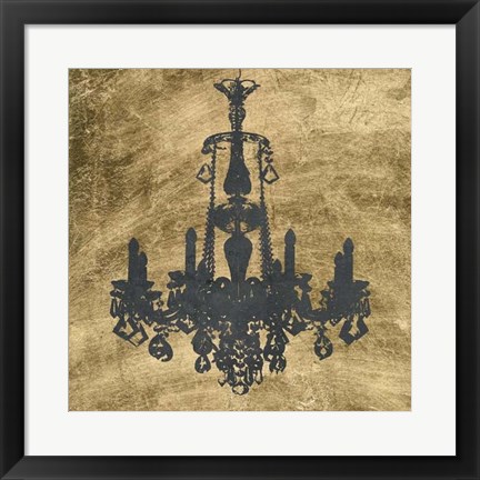 Framed Gilt Chandelier VI Print